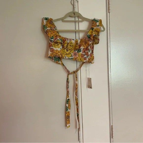 ZIMMERMAN LINEN CROP TOP SIZE AU 1 / US 6 NWT - Picture 6 of 9